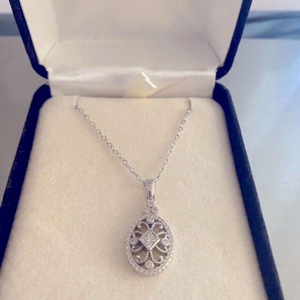 925 Sterling Silver Women’s 18” High Quality Pendant And Necklace